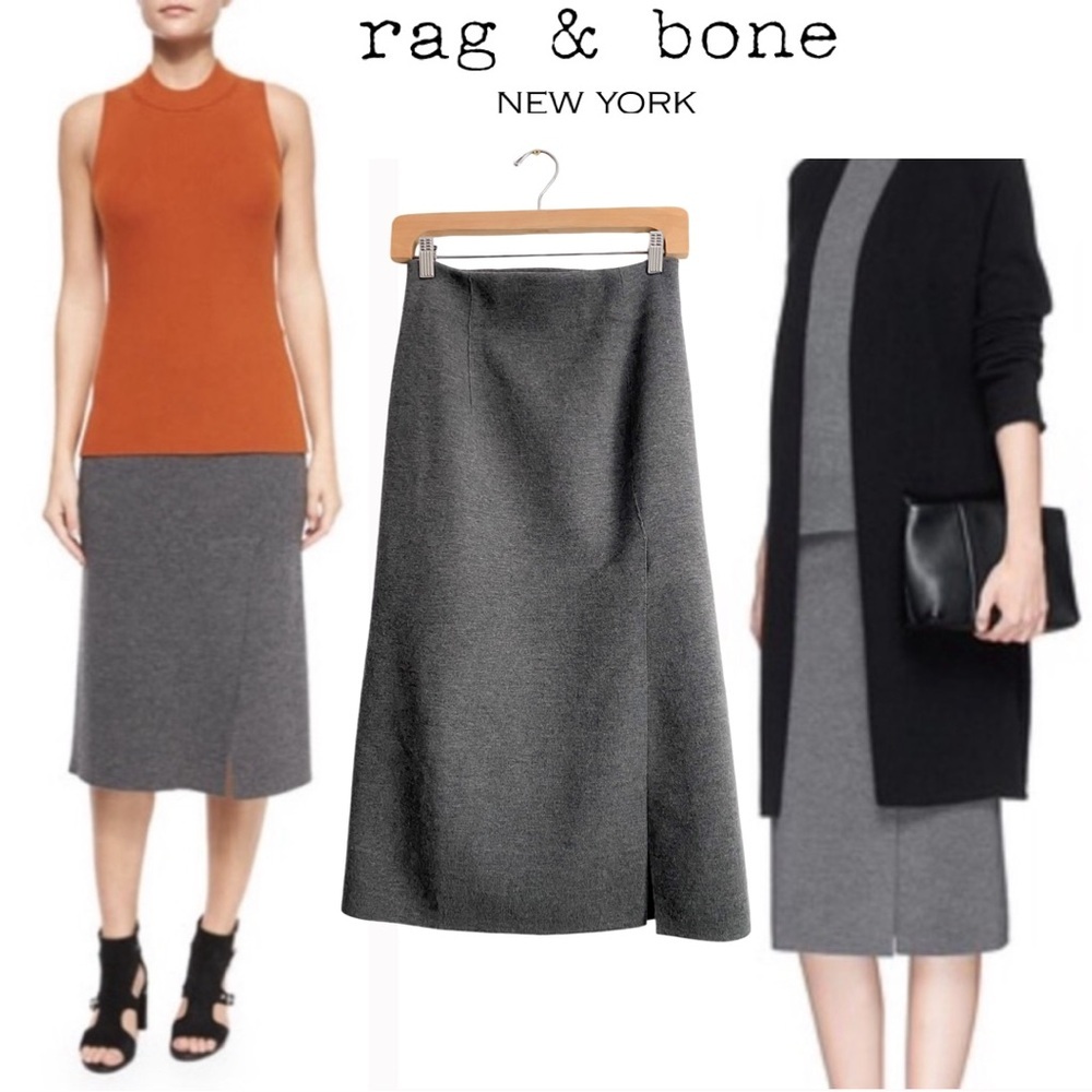 rag & bone Gray Pencil Skirt